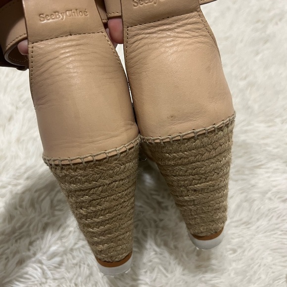 See by Chloe glyn fringed wedge espadrille - Size 41/US 10.5 - Picture 3 of 13